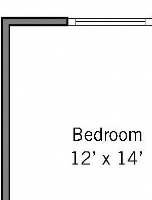 1B - 1 Bedroom 1 Bath Floor Plan Layout - 854 Square Feet